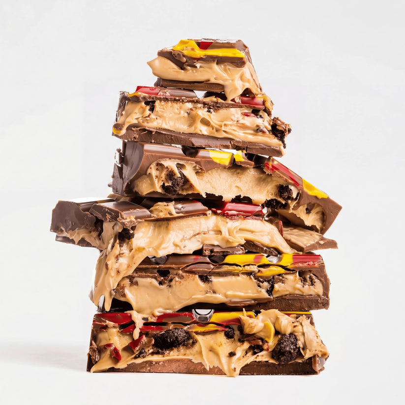 Roze Chocoladereep met Pistachevulling, Crunch en Pişmaniye